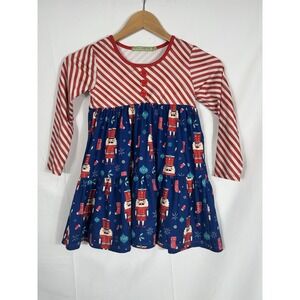 Millie Loves Lily Girls Smocked Nutcracker Tunic Dress Size 6 Christmas Holiday